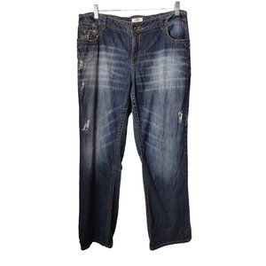 Cato Jeans Womens 16W Distressed Straight Leg